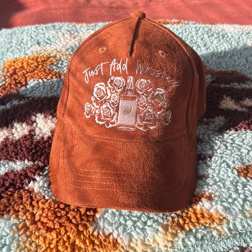 SHYANNE WOMEN'S JUST ADD WHISKEY FAUX SUEDE BALL CAP